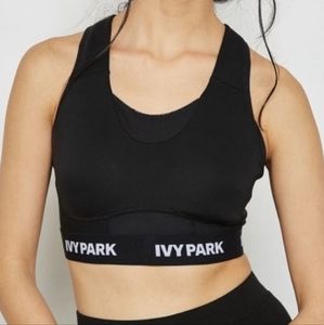 Ivy Park Logo Black Sports Bra Size XS
